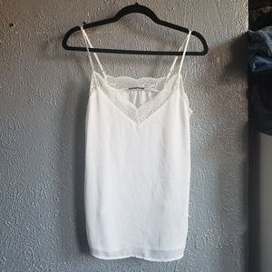 L Shinestar White Lace Camisole